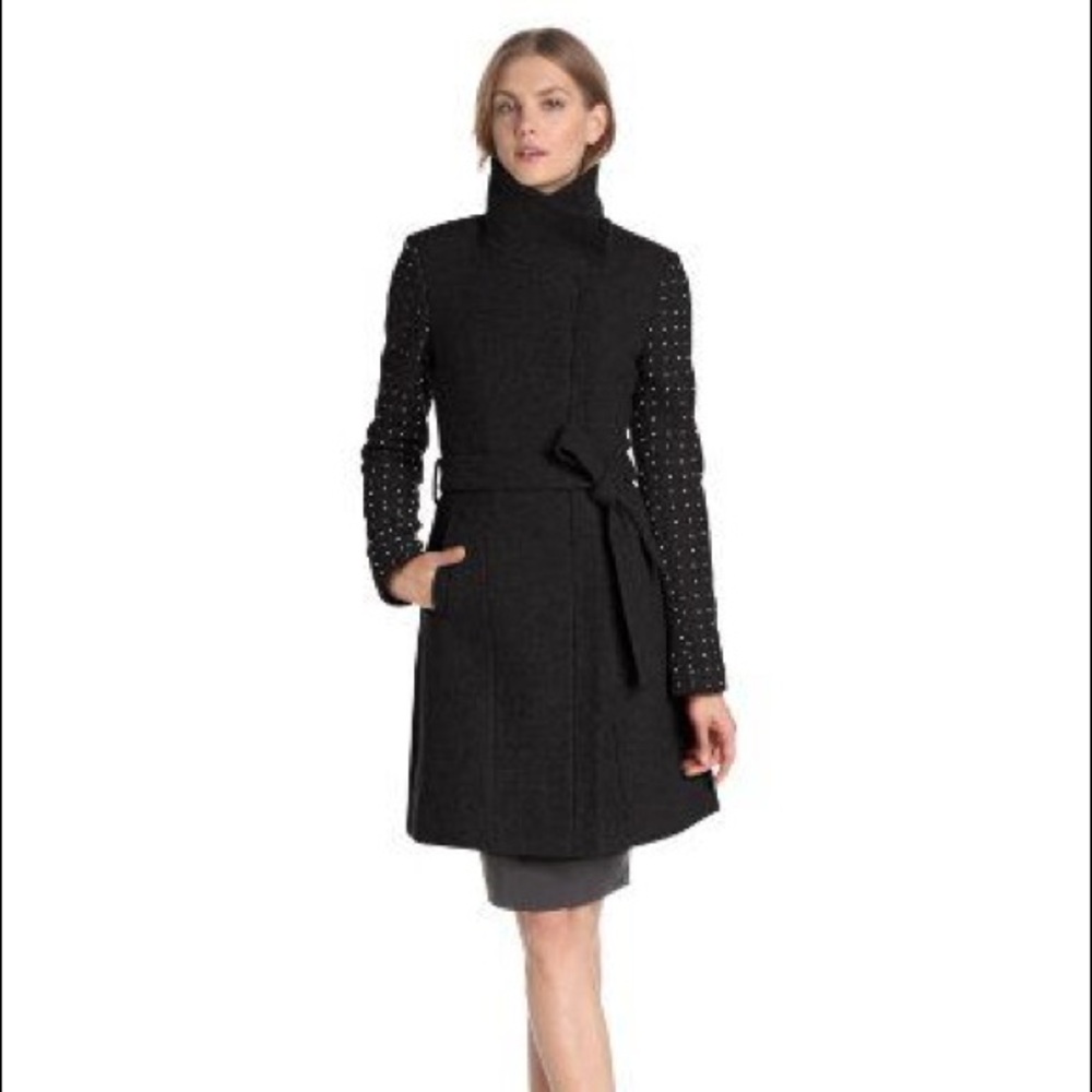 Vince Camuto Black Studded Coat